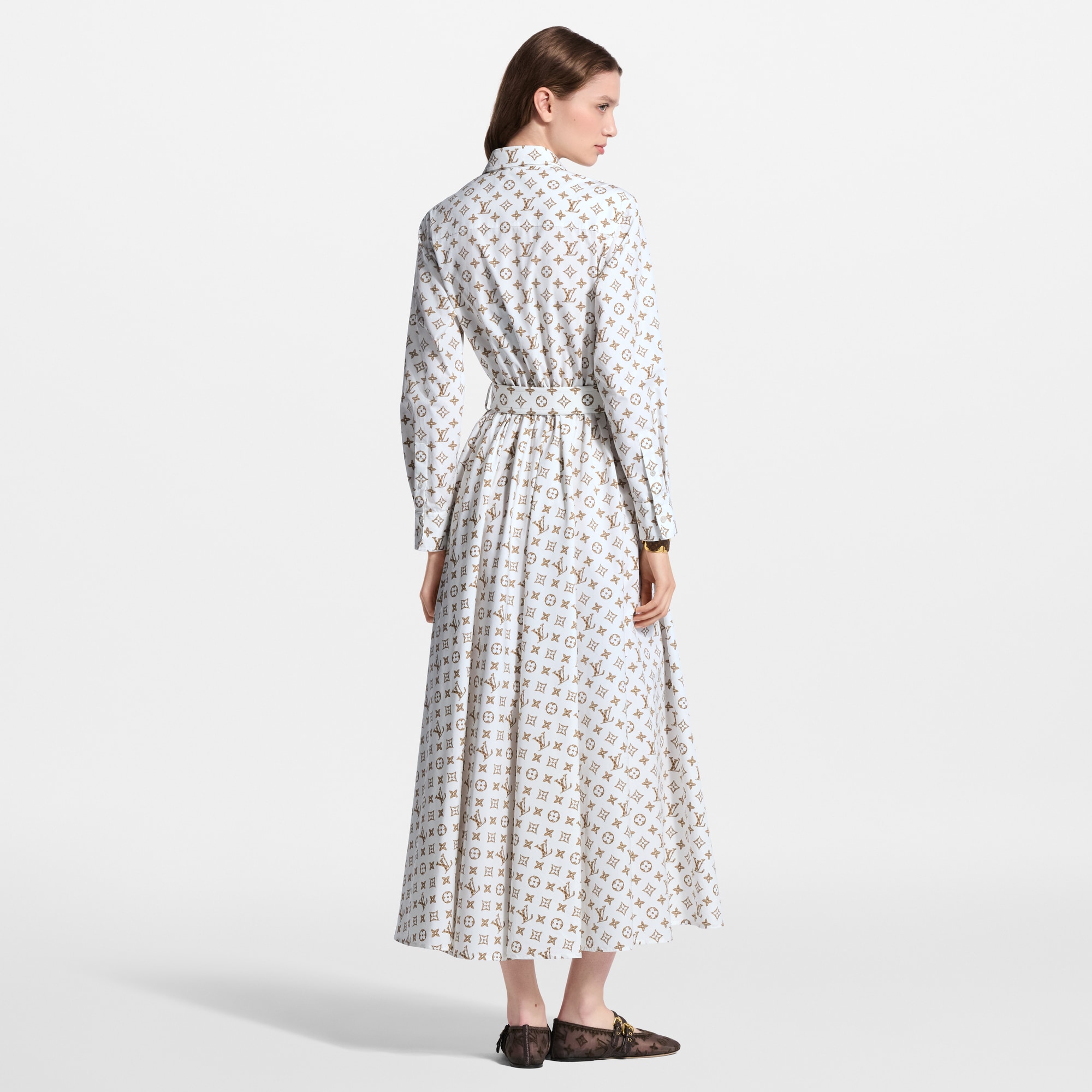 Woven Monogram Print Shirt Dress - Women - Ready-to-Wear | LOUIS